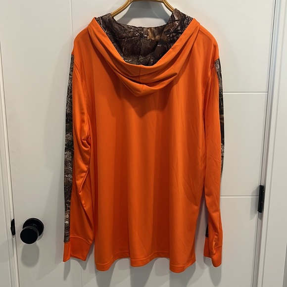 🇺🇸 Realtree long sleeve orange hooded shirt size XL - Picture 9 of 13